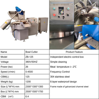 Machine de transformation de viande 380V, coupe-viande automatique sous vide à cuve pour saucisses, boulettes de viande, pâte de poisson