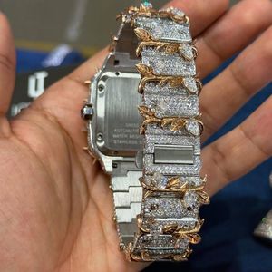 Reloj Mecánico con Moissanita de Grado VVS, Estilo Hip-Hop con Incrustaciones, Esfera de Cristal de Zafiro, Diseño Deportivo de Lujo - Product Image 4