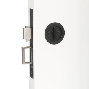 亜鉛合金製 隠し型 ミニ丸型 モルティスドアロック パッセージポケットドアロック 引き戸用木製ドア用 - Product Image 5