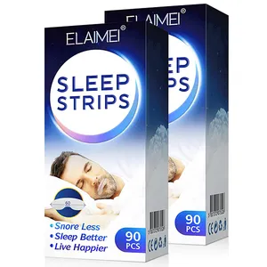 90 stiker. Plester mulut tidur, perangkat anti dengkur, anti mendengkur baik untuk memperbaiki strip tidur hidung