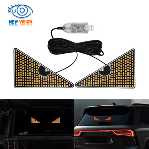 Ojos de Demonio Plug and Play, Enchufe USB, Ojos LED Intermitentes, Panel de Pantalla LED para Parabrisas, 11 Modos, Ojos de Demonio Triangulares para Automóviles y Camiones - Product Image 3