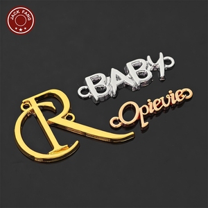 JACK FANG Custom Metal 3D Embossed Logo Label For Garment Laser Cut Plated Brand <b>Name</b> <b>Tag</b> - Product Image 5