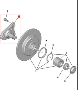 Support de pivot d'essieu arrière, tête d'essieu de roue arrière 5176.33 9680338580 517633 1613709280 pour PEUGEOT 207 208 2008 301 CITROËN <span class=keywords><strong>C3</strong></span> C4 DS3 - Product Image 2
