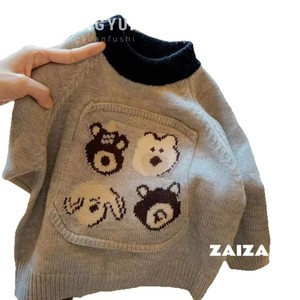 Boys Autumn Winter Coats Thickening Solid Color Cotton With Label Matching Outfits For Parents And Children - Product Image 5