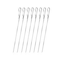 Brochettes plates épaissies en acier inoxydable – Outils de barbecue pour four suspendu et camping en extérieur – Ensembles de 8/10/12 pièces – Style minimaliste moderne