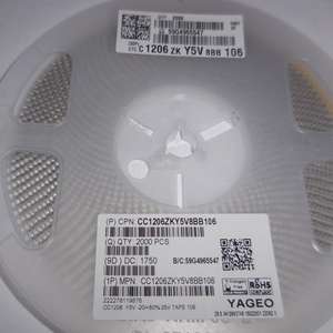 Condensador cerámico CC1206ZKY5V8BB106 10 UF -20%, + 80% 25V Y5V (F) 1206 (3216 métrico) - Product Image 2