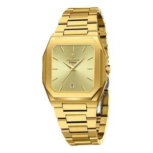 REWARD 61315 Reloj de Cuarzo para Hombre, Elegante y Moderno, Caja Cuadrada Minimalista, Fecha Automática, Correa de Acero Inoxidable - Product Image 3