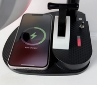 BETTER Moteur d'avion modèle rotatif avec fonction de charge de téléphone sans fil Ornements de bureau
