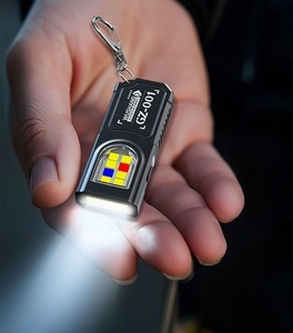 Mini lampe torche de poche rechargeable, briquet coupe-vent multi-usage, lampe porte-clés - Product Image 3