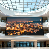 P1.25 Tam Renkli İç Mekan LED Video Duvar Paneli Sabit LED Ekran Reklam Panosu Toplantı Salonu ve Spor Salonu için