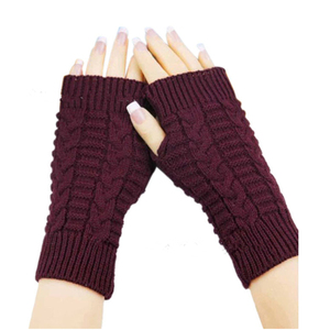 Custom Long <strong>Hand</strong> Knit <strong>Gloves</strong> Warm Embroidery Winter <strong>Gloves</strong> for Women Fingerless <strong>Gloves</strong> for Women - Product Image 3