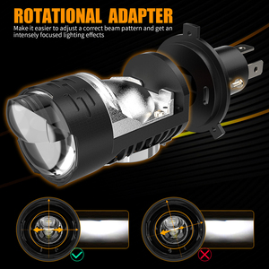 Venta al por mayor Mini proyector lente H4 55W LED faro para motocicletas 12V Color <span class=keywords><strong>Blanco</strong></span> alto bajo haz nuevo 6000K Color LED bombilla - Product Image 4