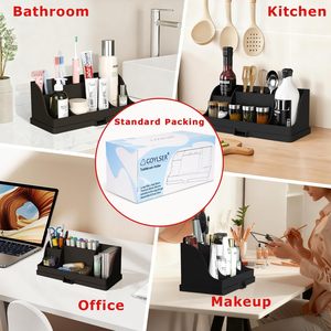 Silicone <b>Toothbrush</b> <b>Holder</b> with Anti-Slip Drainage Design Detachable Multi-Function Food Grade Bathroom Kitchen Organizer - Product Image 4