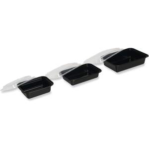 TORECT28 GEN Contenant alimentaire jetable en plastique noir/transparent de 28 oz avec couvercle 8,81 x 6,02 x 2,04 150/carton pour boîtes à lunch - Product Image 2