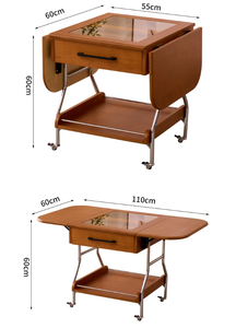 <span class=keywords><strong>Tavolino</strong></span> da Caffè in Legno Massello, Lusso Leggero, Sensazione di Alta Qualità, <span class=keywords><strong>Tavolino</strong></span> <span class=keywords><strong>Pieghevole</strong></span>, Arredamento Soggiorno, <span class=keywords><strong>Tavolino</strong></span> Mobile con Bordo Elegante - Product Image 2