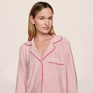 <span class=keywords><strong>Pigiama</strong></span> Joymay personalizzato di alta qualità, 100% <span class=keywords><strong>cotone</strong></span> di bambù, da donna, a maniche lunghe, <span class=keywords><strong>con</strong></span> pantaloni a righe, <span class=keywords><strong>pigiama</strong></span> a due pezzi <span class=keywords><strong>con</strong></span> <span class=keywords><strong>bottoni</strong></span>. - Product Image 2