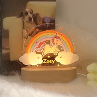 Lampe de nuit pour enfants Livraison directe Cadeau personnalisé pour bébé Nouveau-né Lumière animale UV Acrylique Led Clair Décor Cadeau d'anniversaire Lumière de chambre Lampe de nuit pour enfants