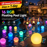 COOLQING Éclairage Extérieur et Intérieur Étanche IP65 pour Noël, Jardin, Paysage, Décoration Flottante, Boule Lumineuse LED Rechargeable