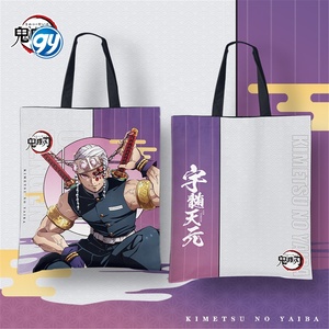 Dessin animé imprimé Demoned <span class=keywords><strong>Slayer</strong></span> toile sac épaule pliant Shopping sac fourre-tout pour les filles - Product Image 4