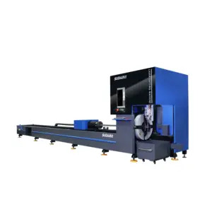 SUDA High precision metal steel pipe laser cutter 45 degrees bevel cutting pipe laser cutting machine