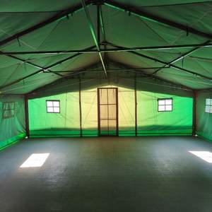 Carpa de Lona Impermeable Grande para 50 Personas, Color Verde Militar, Sudáfrica, Milita, de Una Habitación, para las Cuatro Estaciones, con Protección UPF y Toldo - Product Image 3