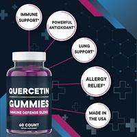 Quercétine Gummies Quercétine avec Bromelain Gummies Vitamine C + Zinc Amplificateur de soutien immunitaire