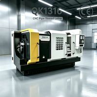 Torno horizontal CNC automático QK1316 con orificio de husillo de 165 mm y máquina de roscado para la industria petrolera con doble mandril para el procesamiento de tuberías de petróleo