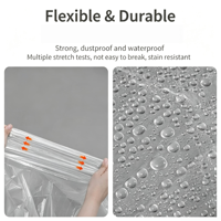 Housse de siège de voiture jetable en PE transparent, film protecteur en plastique imperméable pour atelier de réparation automobile