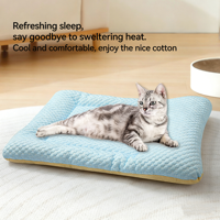 Tapis Rafraîchissant 3D pour Chat en Fibres Glacées d'Été – Maison pour Chat Respirante en Polyester Durable, Personnalisable