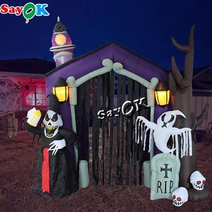 Maison gonflable <span class=keywords><strong>géante</strong></span> en arc d'<span class=keywords><strong>halloween</strong></span>, pour <span class=keywords><strong>décoration</strong></span> de fête, vente en gros, - Product Image 2