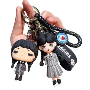 Hot Selling Wednesday Sleutelhanger Addams Familie Pop 3d Sleutelhanger Amazon Pop