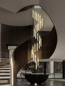 Lustre moderne en cristal Villadom, luminaires suspendus pour salon, éclairage d'escalier, décoration de la maison moderne, luminaire suspendu nordique - Product Image 3