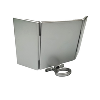 Miroir pliable à trois faces, miroir cosmétique grossissant avec 2x3mm pour bureau de maquillage