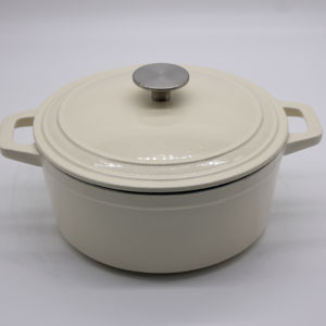 หม้อซุปเหล็กหล่อเคลือบสำหรับทำอาหารในเตาอบแบบดัตช์ - Product Image 1