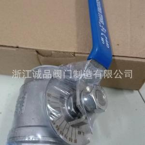 Vanne à boisseau sphérique graduée pneumatique manuelle Q11F-16P en acier inoxydable 304/316, filetée, deux pièces, pour eau, gaz, huile, acide, média OEM - Product Image 1