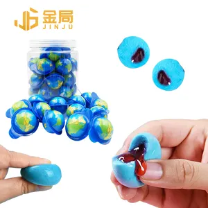 Hot Selling Eye Ball Filled Confectionery Fudge Candy Dulces De Goma Gummy Ball Candy