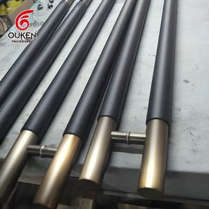 <span class=keywords><strong>Oken</strong></span> Hardware Poignée de porte coulissante haut de gamme dans le hall de l'hôtel de luxe Design moderne Porte en verre en cuir PU en acier inoxydable Grande poignée - Product Image 3