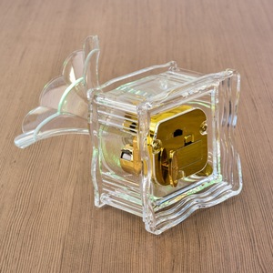 Gramófono de Acrílico Transparente al por Mayor, Caja de Música de Juguete con Luz Colorida, Decoración para el Hogar, Adorno de Mesa - Product Image 6