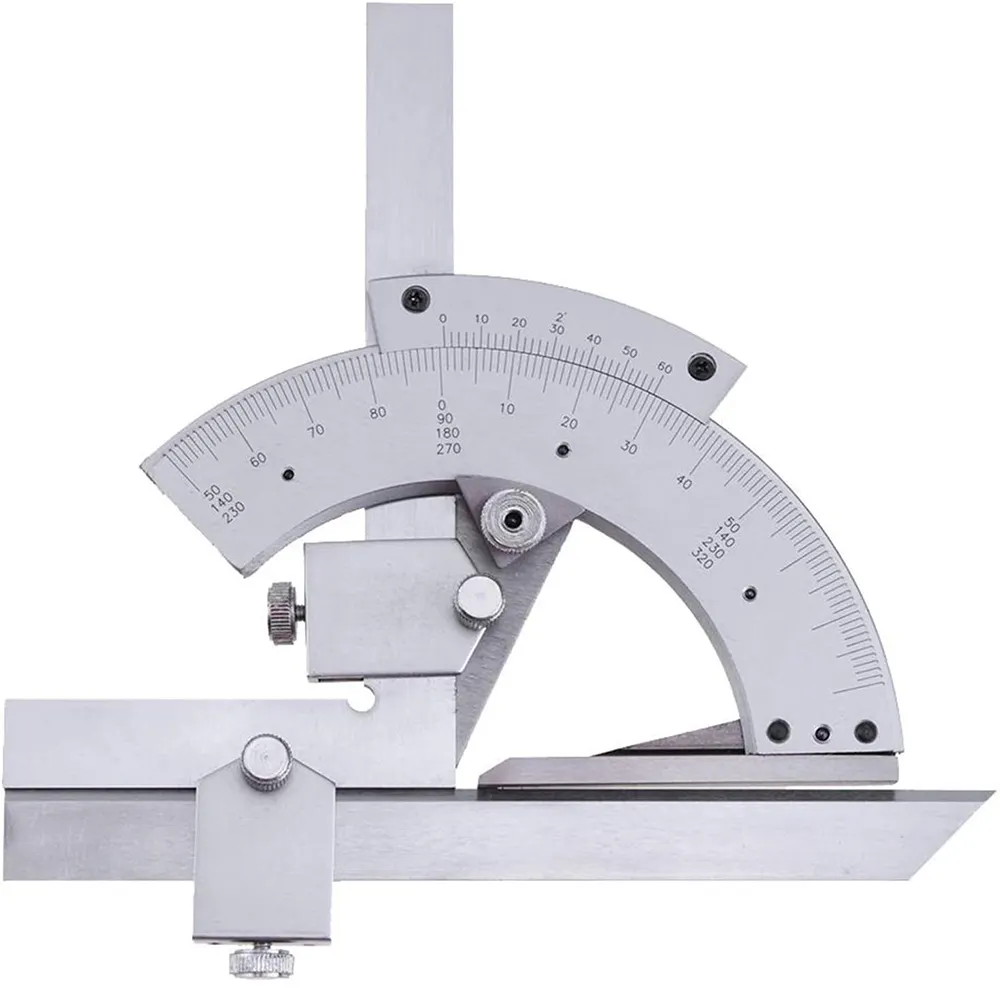 0-320 Graden Universele Rvs Vernier Bevel Gradenboog Precisie Hoek Meten Finder Ruler Tool