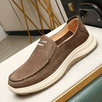 Chaussures décontractées pour hommes de haute qualité, neuves, cousues à la main, légères et respirantes, pour le printemps/l'automne, avec empeigne en cuir véritable