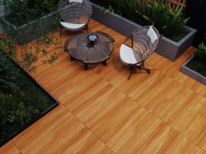 Piastrelle in Porcellana per Esterni Resistenti all'Invecchiamento, Colore Rosso Legno, per Giardini, Case, Vialetti e Terrazze - Product Image 5