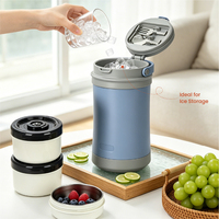 Conteneur alimentaire isotherme en acier inoxydable avec couvercle hermétique à fermeture à clapet et sangle de transport, idéal pour la vente en gros et les cadeaux.