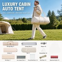 Tente Gonflable Oxford Automatique à Ouverture Rapide, Imperméable, Protection UV, Grand Espace, Conception Ventilée et Respirante, Une Chambre