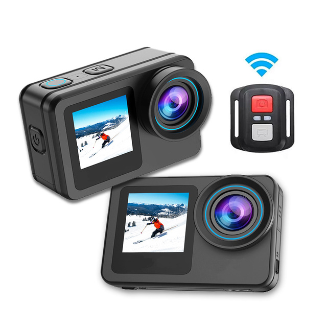 Jarvis OEM D05 IP68 Waterproof 33FT Underwater Camera WiFi Wide Angle Anti-shake Helmet Dual Screen 4K Sports Action Camera