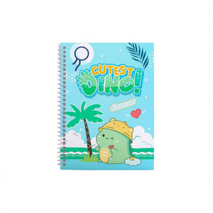 Cute Dino A4 Lined Notebook 100 Pages 28.2x20.2cm Portable Composition Book For Kids School Use - Product Image 1
