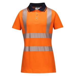 PORTWEST - LW72OBRXS Polo Pro de alta visibilidad naranja/negro para mujer-EAN 5036108366750 ROPA DE TRABAJO DE 2017 - Product Image 1
