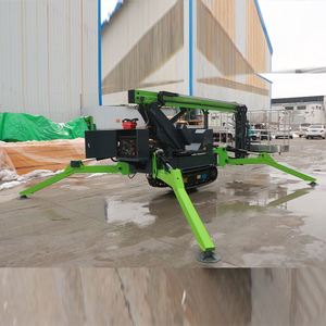 Nouveau 10m-21m Crawler Spider Boom Lifts Hydraulique Cherry Picker 3m Min. Plate-forme de travail aérienne à moteur à courant alternatif d'occasion Homme - Product Image 3