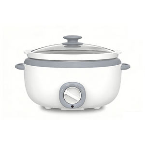 Cuisinière lente électrique programmable de <span class=keywords><strong>4</strong></span> <span class=keywords><strong>QT</strong></span> avec minuterie numérique et fonction maintien au chaud et couvercle en verre trempé antiadhésif - Sert 6 personnes - Product Image 1