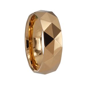 CHENG JEWELERS Joyería <span class=keywords><strong>de</strong></span> Moda, Anillos <span class=keywords><strong>de</strong></span> Matrimonio <span class=keywords><strong>de</strong></span> Tungsteno con Baño <span class=keywords><strong>de</strong></span> Oro <span class=keywords><strong>de</strong></span> 18k y Superficie Facetada <span class=keywords><strong>de</strong></span> 8mm <span class=keywords><strong>para</strong></span> <span class=keywords><strong>Hombre</strong></span> - Product Image 1