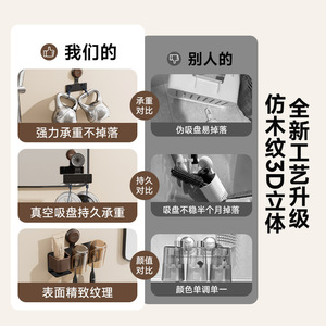 Support de brosse à dents à ventouse, circulaire, mural, sans perçage, pour rangement de salle de bain, durable - Product Image 2